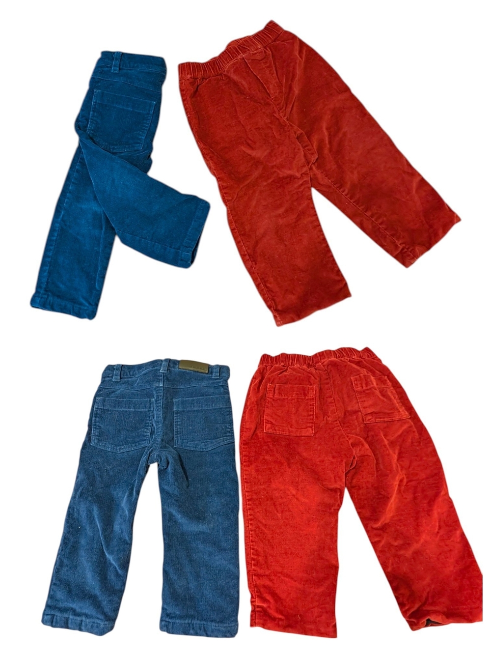 Jacadi Kids Corduroy Pants in Blue and Red